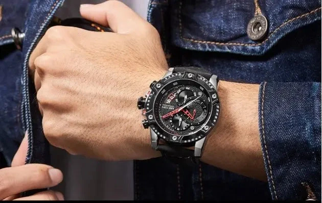 Montre Aviateur Chronographe Top Gun 5 Montre Aviateur Chronographe Top Gun – Image 3