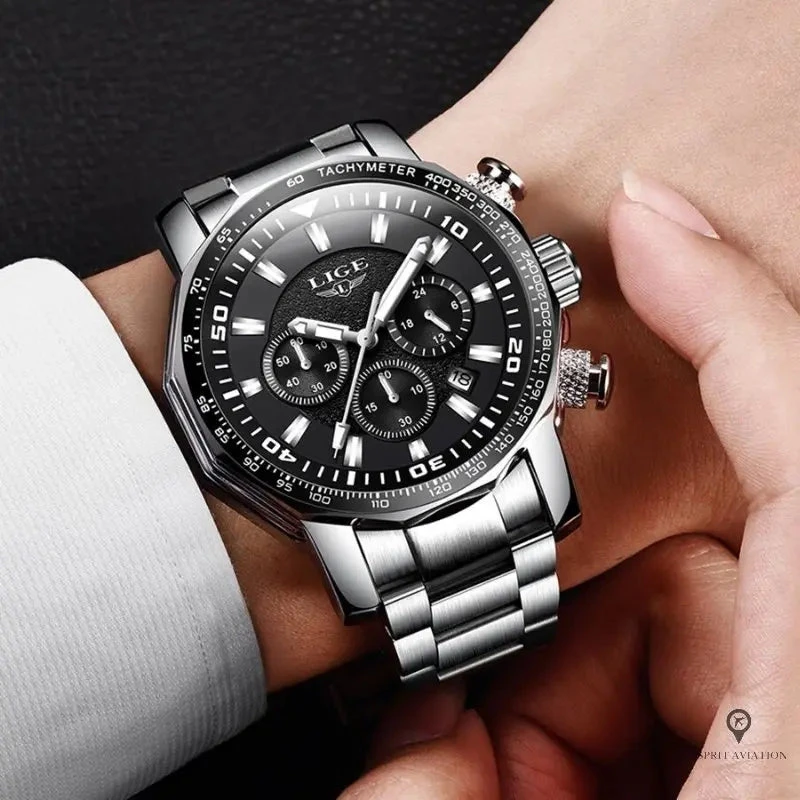 Montre Aviateur Militaire Quartz Suisse 5 Montre Aviateur Militaire Quartz Suisse – Image 3