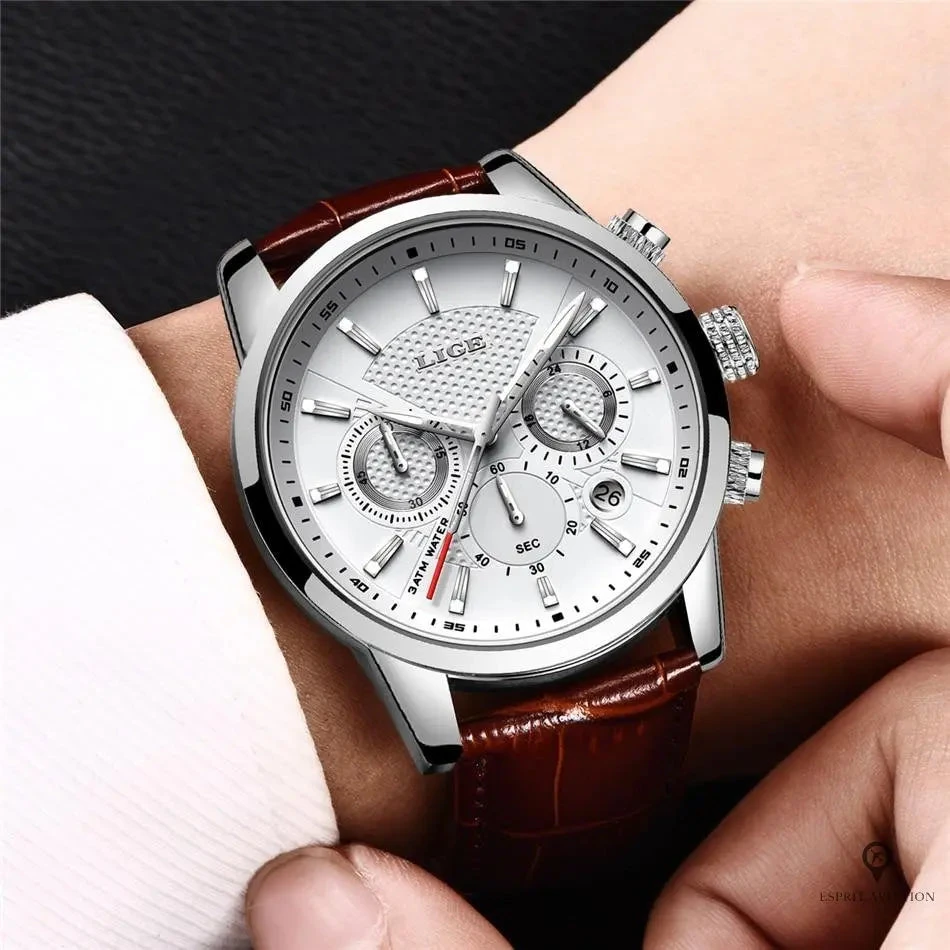 Montre Aviateur Quartz Blanche 5 Montre Aviateur Quartz Blanche – Image 3