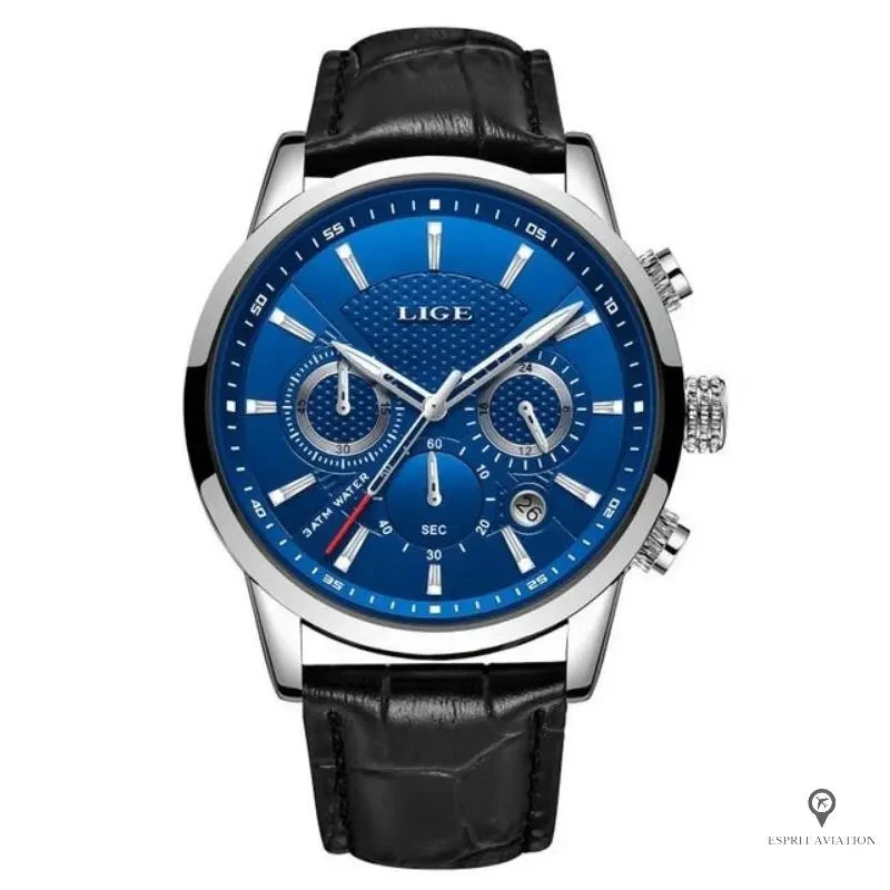 Montre Aviateur Quartz Bleue 3 Montre Aviateur Quartz Bleue