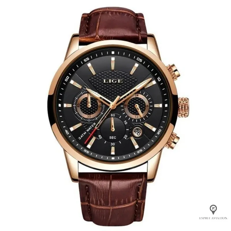 Montre Aviateur Quartz Dorée 3 Montre Aviateur Quartz Dorée