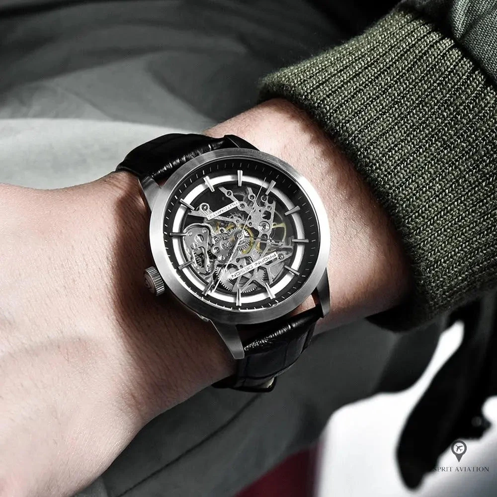 Montre Aviateur Squelette 4 Montre Aviateur Squelette – Image 2