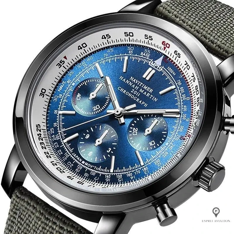Montre Aviator Bleue 4 Montre Aviator Bleue – Image 2