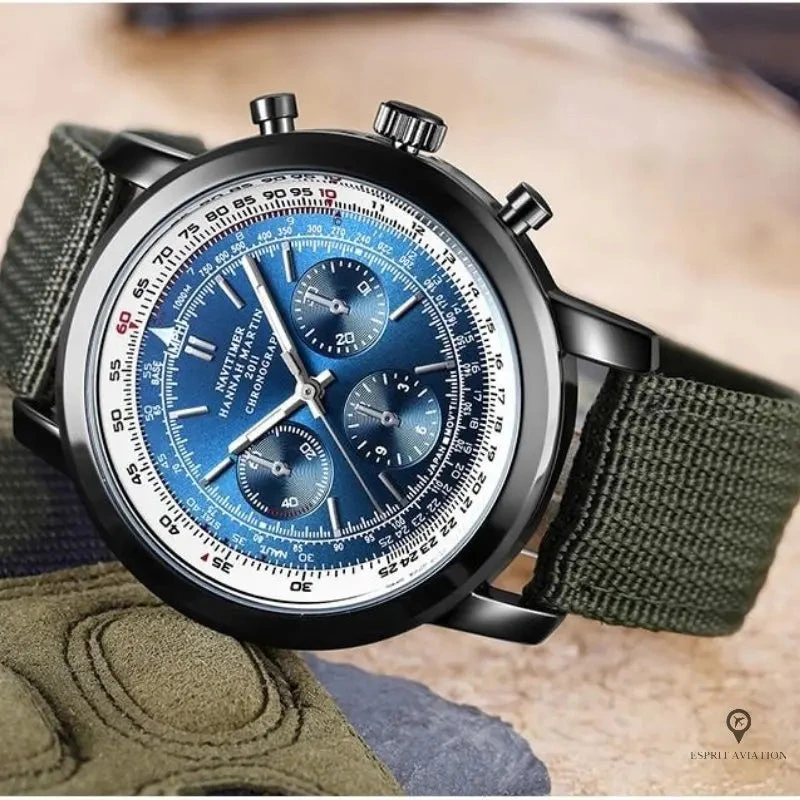 Montre Aviator Bleue 5 Montre Aviator Bleue – Image 3