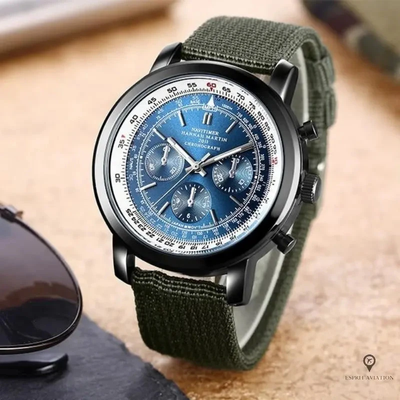 Montre Aviator Bleue 6 Montre Aviator Bleue – Image 4