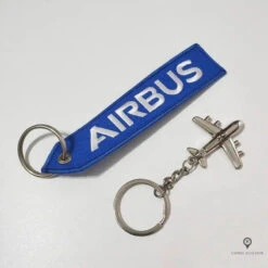 Porte Clés Avion Airbus Bleu