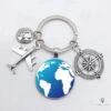 Porte Clés Avion Globe Terrestre -Esprit Aviation Porte Cles Avion Globe Terrestre Esprit Aviation 1689996474121