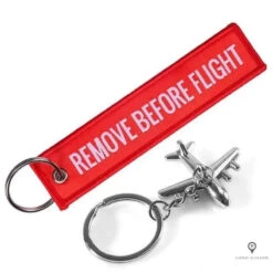 Porte Clés Avion Moderne Et Texte