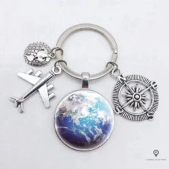 Porte Clés Avion Nuage Terre