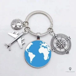 Porte Clés Avion Océan