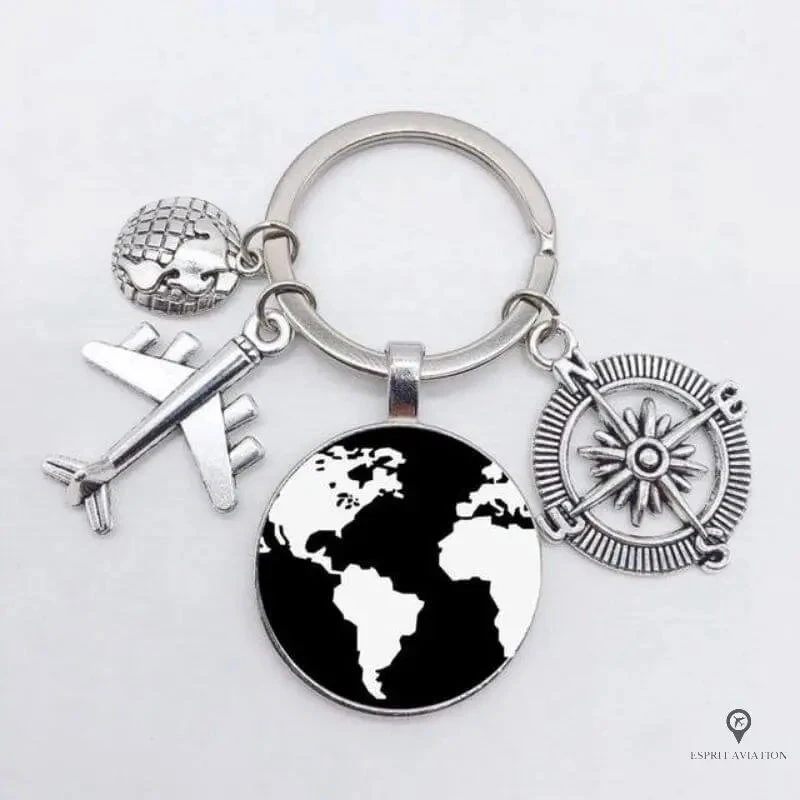 Porte Clés Avion Planète Noir Et Blanc 3 Porte Clés Avion Planète Noir Et Blanc