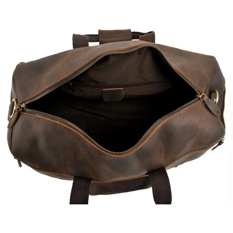 Sac De Voyage En Cuir Brut (grand Format) 8 Sac De Voyage En Cuir Brut (grand Format) – Image 6
