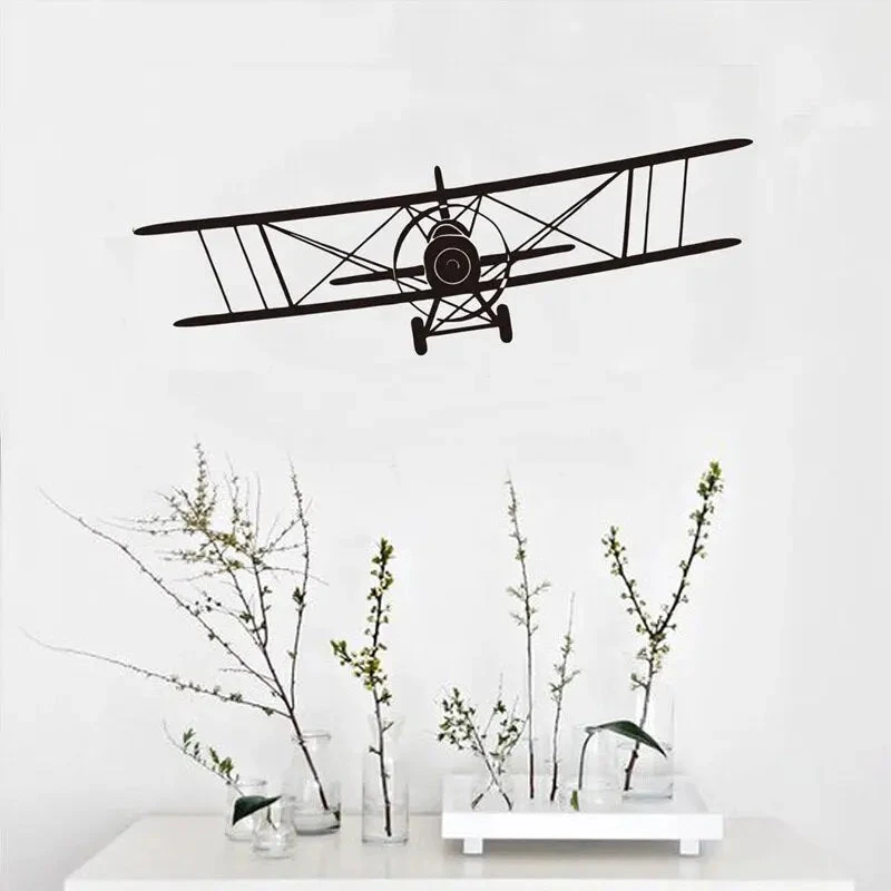 Sticker Murale Avion Biplan 5 Sticker Murale Avion Biplan – Image 3