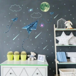 Sticker Murale Avion Luminescent