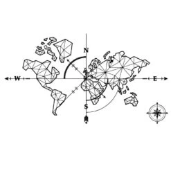 Sticker Murale Mappe Monde