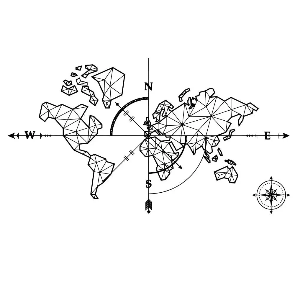 Sticker Murale Mappe Monde 3 Sticker Murale Mappe Monde