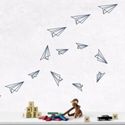 Sticker Mural Avion Origami -Esprit Aviation Sticker mural avion Origami Esprit Aviation 1658908324