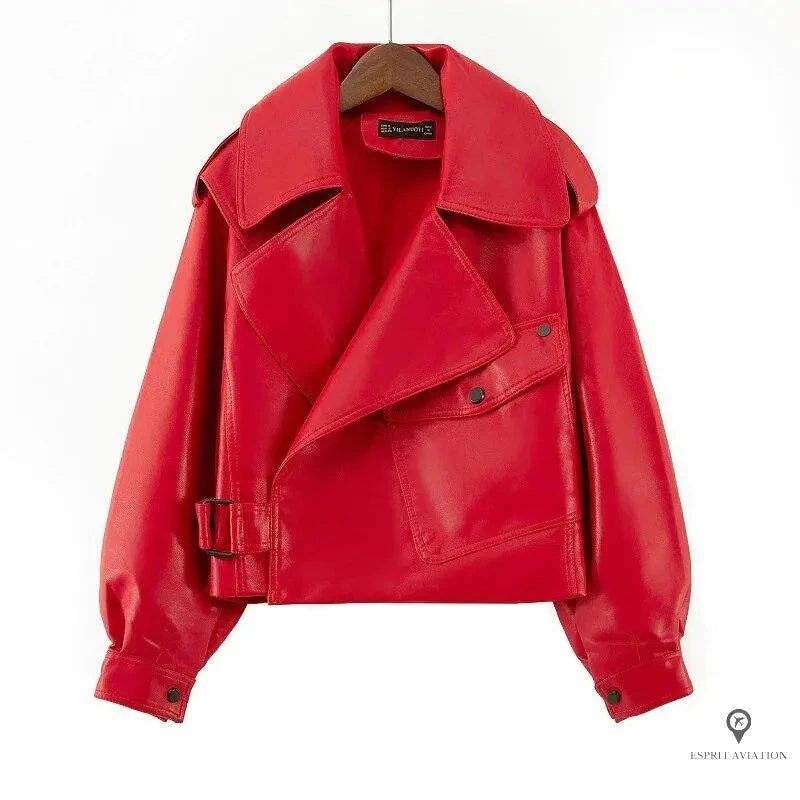 Veste Aviateur Femme Rouge 3 Veste Aviateur Femme Rouge