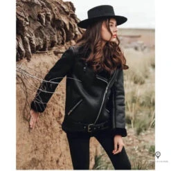 Veste Aviateur Femme Similicuir Noir 11 Veste Aviateur Femme Similicuir Noir -Esprit Aviation Veste Aviateur Femme Similicuir Noir Esprit Aviation 1690001020962