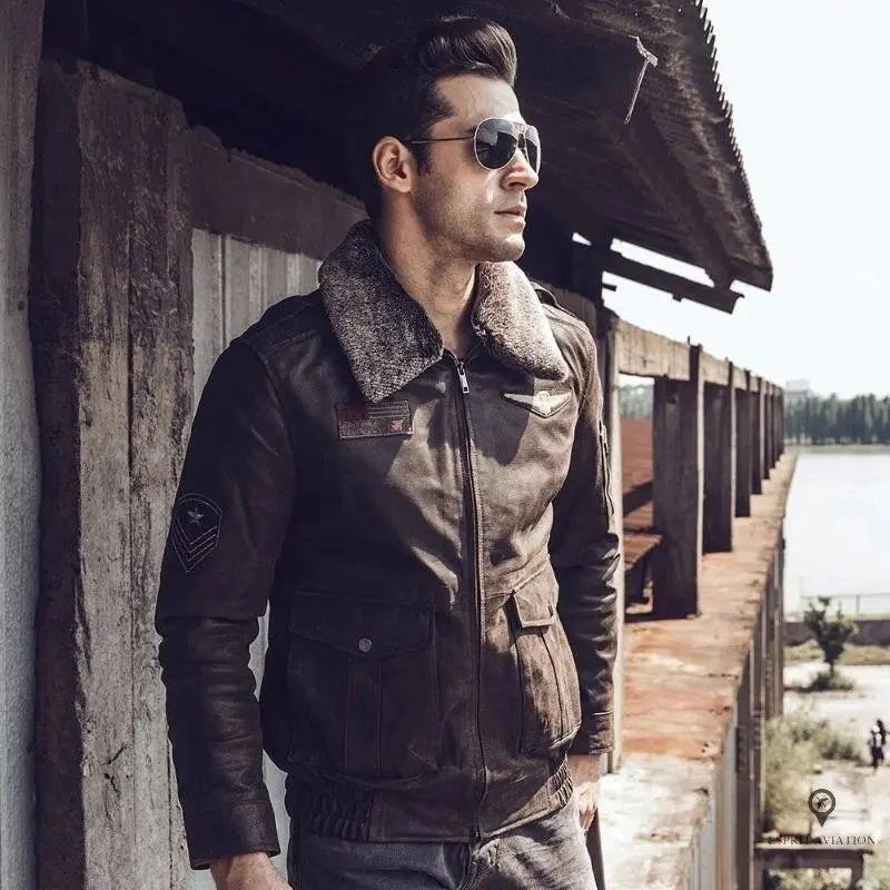 Veste Aviateur Homme Peau De Vache Retournée 3 Veste Aviateur Homme Peau De Vache Retournée