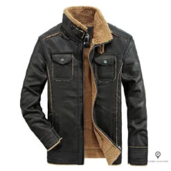 Veste Aviateur Homme<br /> Laine Et Simili Cuir
