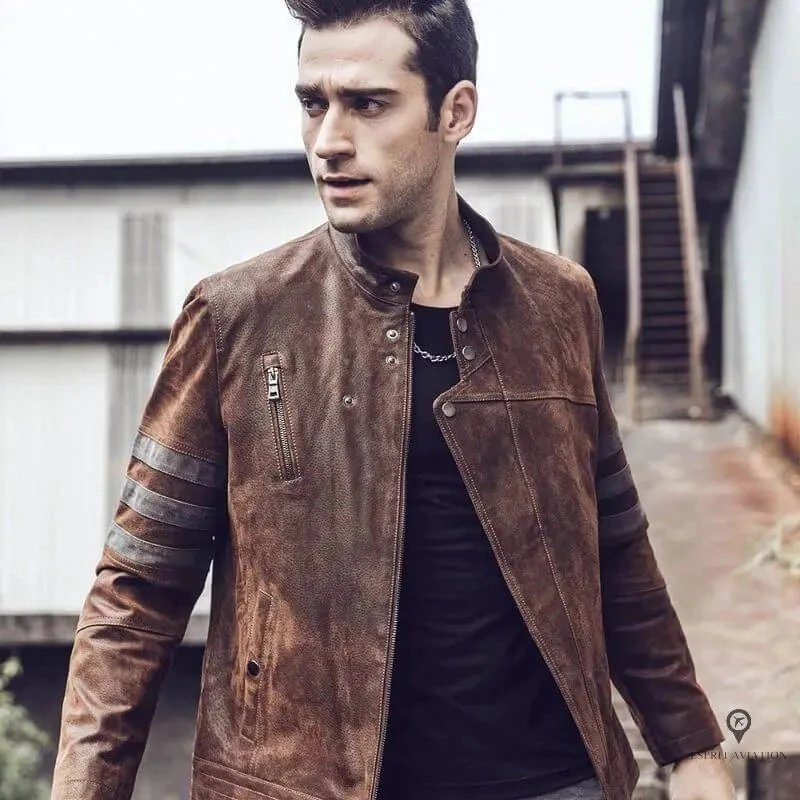 Veste Aviateur Homme<br /> Marron Clair 3 Veste Aviateur Homme<br /> Marron Clair