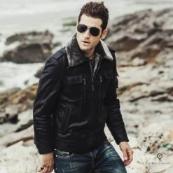 Veste Aviateur Homme<br /> Mythique Noir