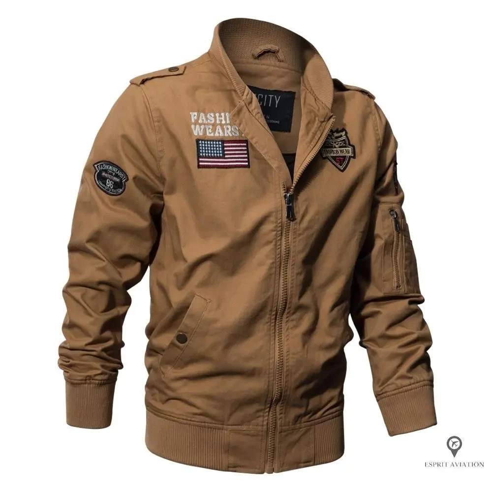 Veste Aviateur Homme<br /> Style Militaire 5 Veste Aviateur Homme<br /> Style Militaire – Image 3