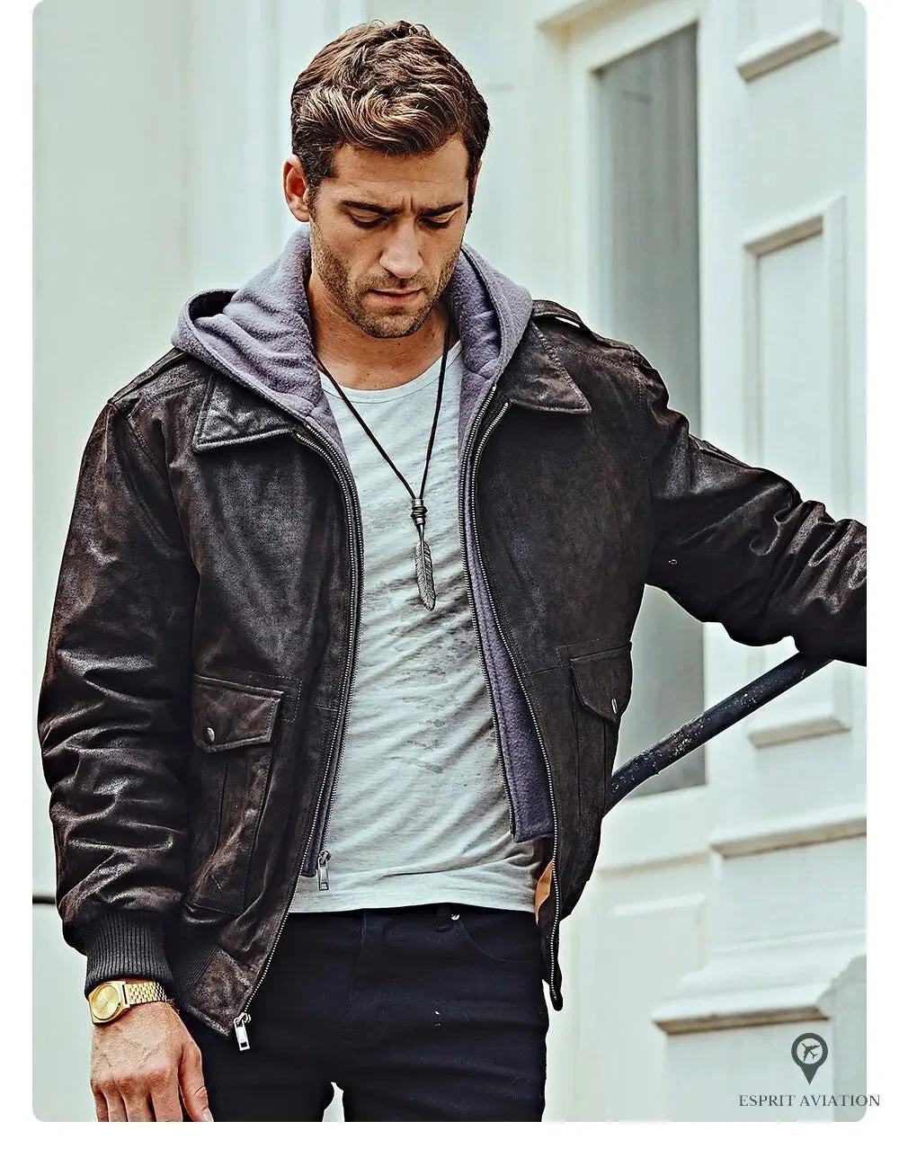 Veste Pilote Cuir 7 Veste Pilote Cuir – Image 5