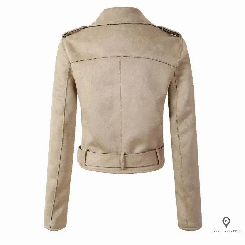 Veste Aviateur Femme Couleur Beige 4 Veste Aviateur Femme Couleur Beige – Image 2