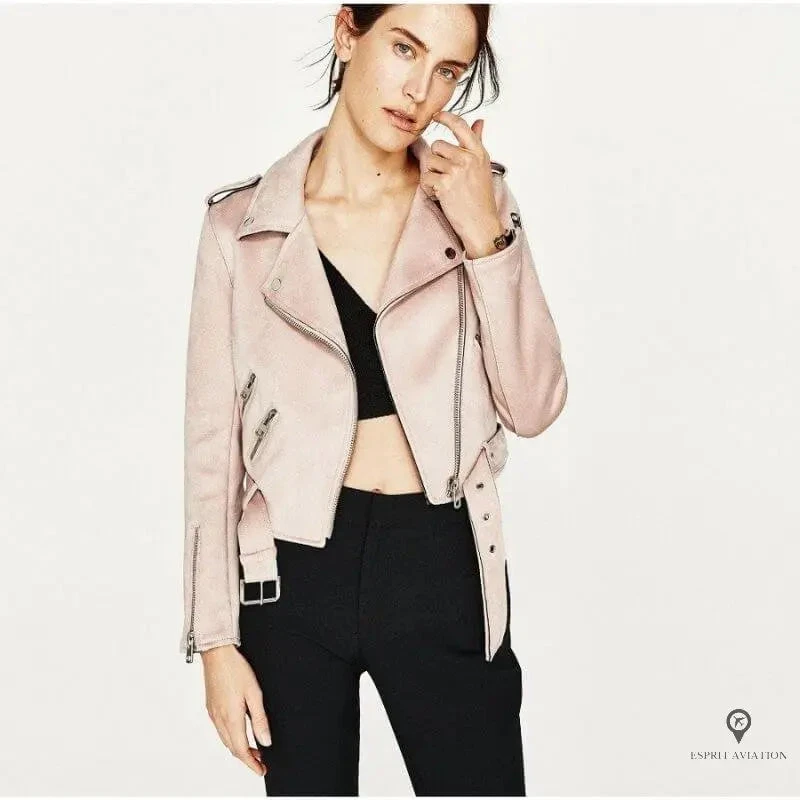 Veste Aviateur Femme Couleur Rose 4 Veste Aviateur Femme Couleur Rose – Image 2