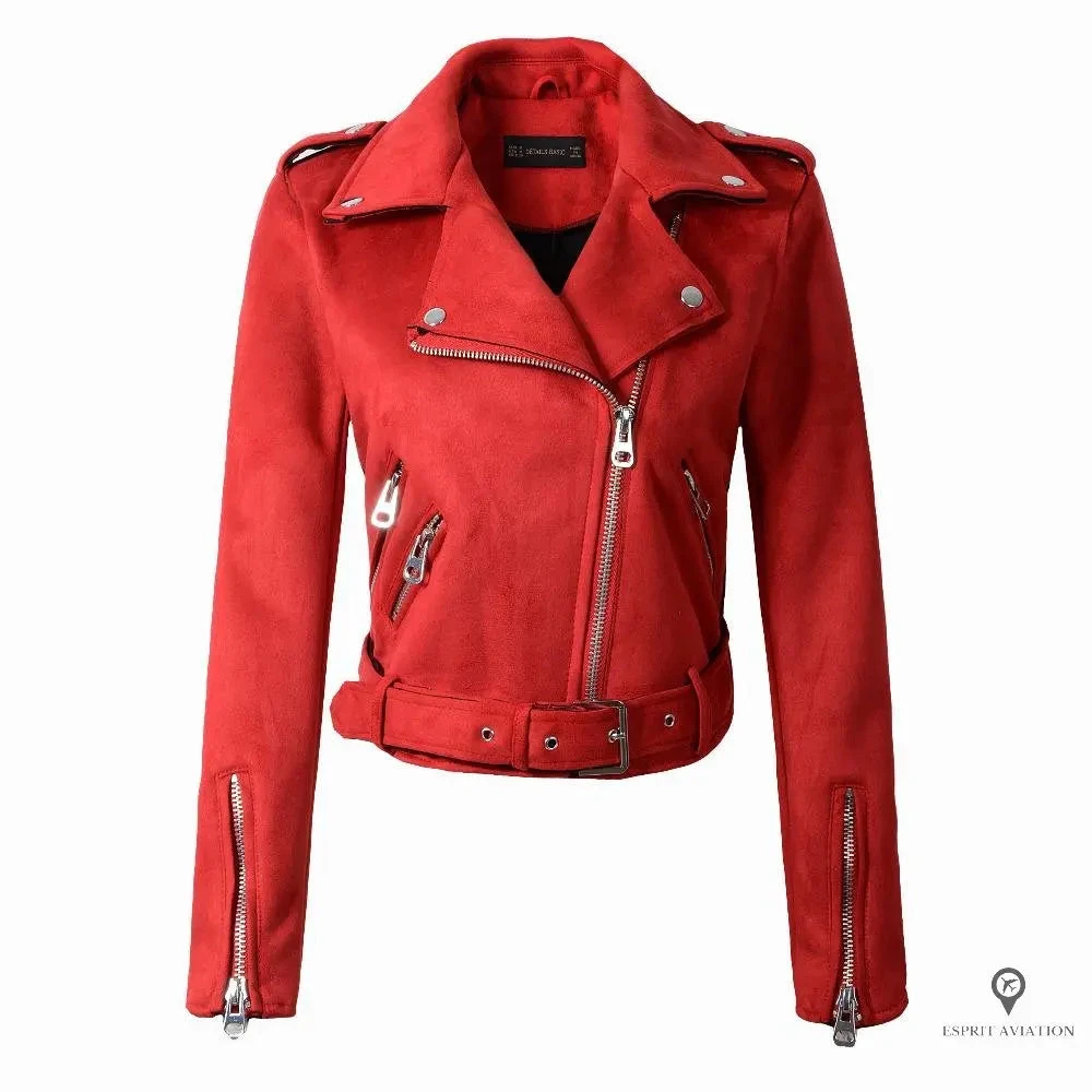 Veste Aviateur Femme Style Cuir Daim 3 Veste Aviateur Femme Style Cuir Daim