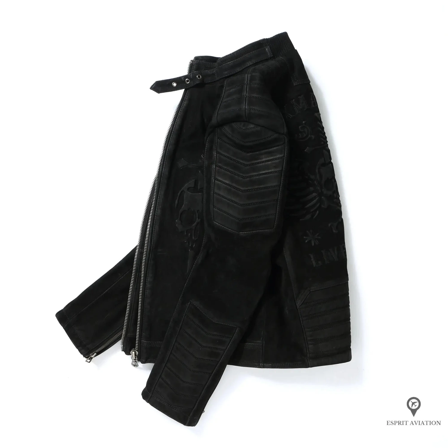 Veste En Cuir Véritable Vintage Noir 4 Veste En Cuir Véritable Vintage Noir – Image 2