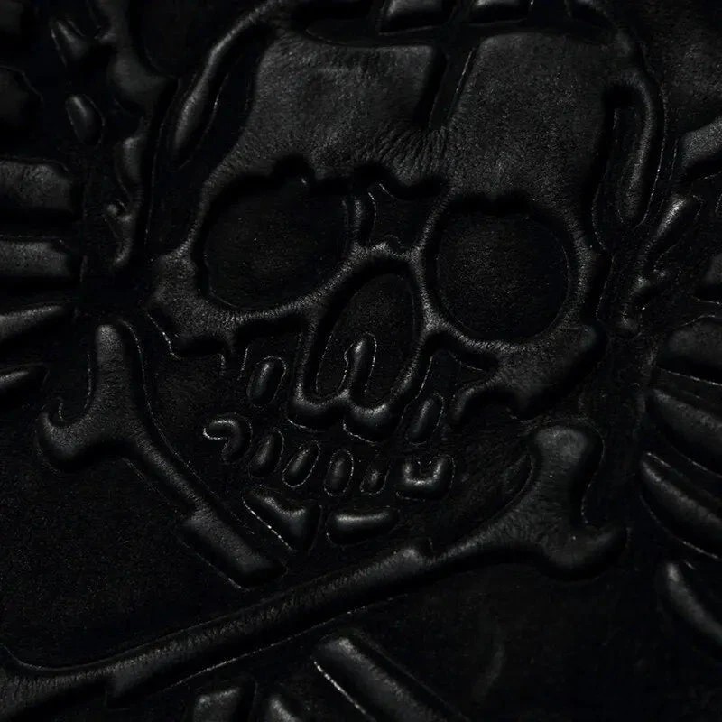 Veste En Cuir Véritable Vintage Noir 5 Veste En Cuir Véritable Vintage Noir – Image 3