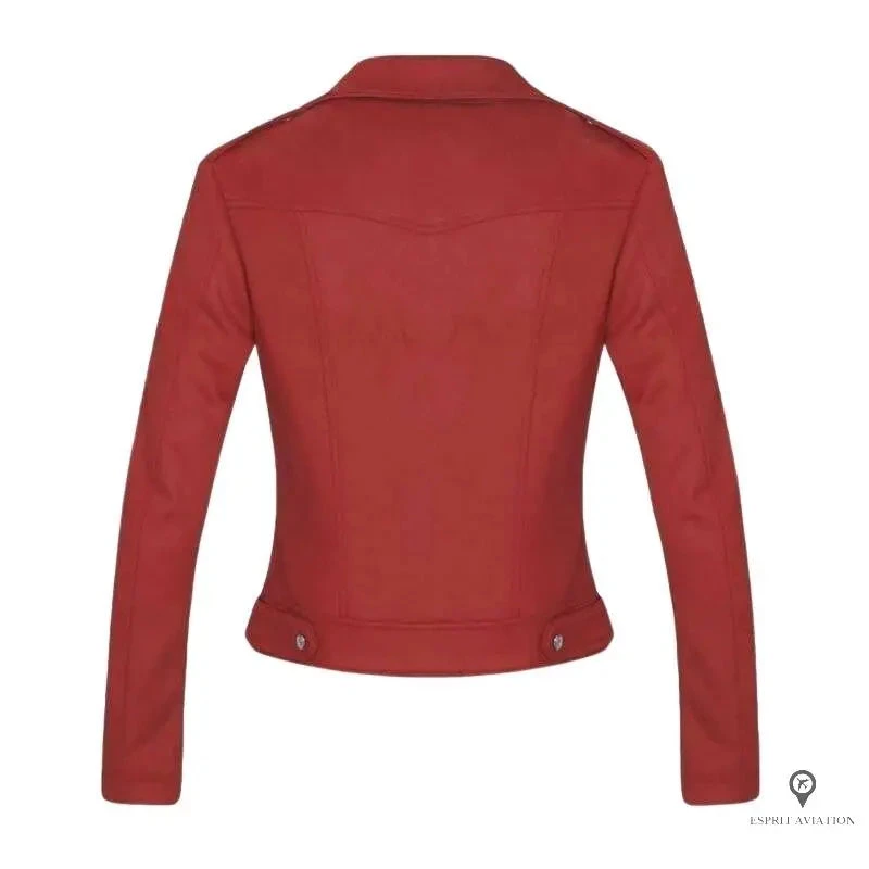 Blouson Aviateur Femme Bordeaux 4 Blouson Aviateur Femme Bordeaux – Image 2