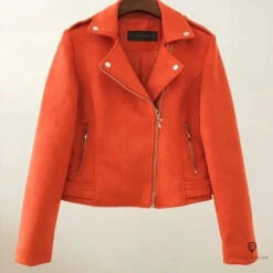 Blouson Aviateur Femme Rouge