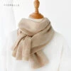 Écharpe De Luxe En Cachemire 1 Écharpe De Luxe En Cachemire -Esprit Aviation luxury cashmere scarves Beige women and men winter knitted scarf adults warm long wool ladies scarves solid color Esprit Aviation 1661286405