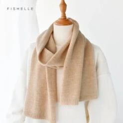 Écharpe De Luxe En Cachemire 13 Écharpe De Luxe En Cachemire -Esprit Aviation luxury cashmere scarves Beige women and men winter knitted scarf adults warm long wool ladies scarves solid color Esprit Aviation 1661286418