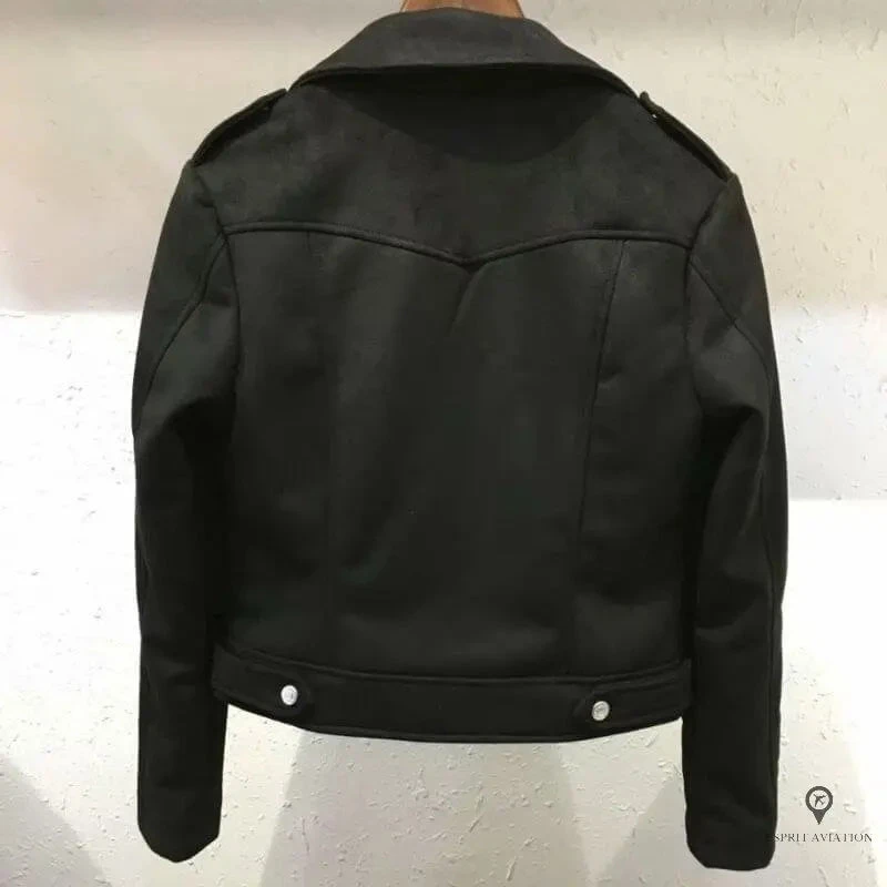 Veste Aviateur Femme Noir 4 Veste Aviateur Femme Noir – Image 2