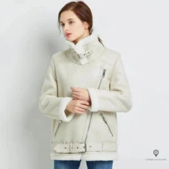 Veste Fourrée Blanche Aviateur Femme 7 Veste Fourrée Blanche Aviateur Femme -Esprit Aviation veste fourree blanche aviateur femme Esprit Aviation 1690001620287